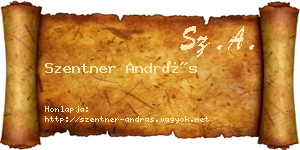 Szentner András névjegykártya